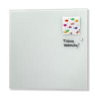 Wit glazen, magnetisch & beschrijfbaar bord 45x45cm