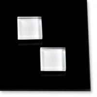 Design Glass magneet white 2/st