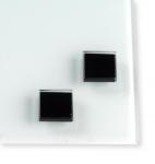 Design Glass magneet black 3/st