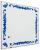 Bedrukt whiteboard sierlijk blauw