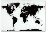 Wereldkaart glassboard Naga 80 x 55 cm