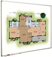 Whiteboard bedrukt met plattegrond