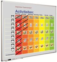 Whiteboard bedrukt met activiteiten planner