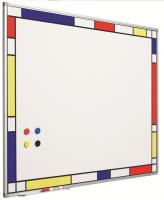 Whiteboard met Mondriaan bedrukking