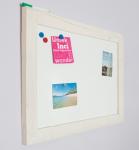 IFM-Ecom Modern whiteboard 60x80cm met whitewash steigerhouten lijst