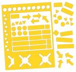 Magnetische symbolen 20 mm assorti geel, 30 stuks