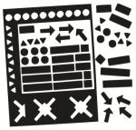 Magnetische symbolen 20 mm assorti zwart, 30 stuks