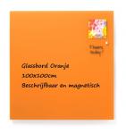 Glassboard NAGA oranje 100x100cm