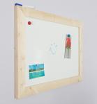 IFM-Ecom Modern whiteboard 60x80cm met blanke steigerhouten lijst