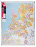 Postcodekaart Nederland op whiteboard 101 x 129 cm