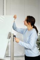 KANTELBAAR WHITEBOARD VAN GLAS 90 x 120 CM