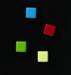 Strong steel magnet square - Red 4pcs