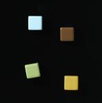 Strong steel magnet square - Beige 4pcs