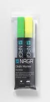 Glas en whiteboard marker groen - geel 4,5 mm, 2 stuks