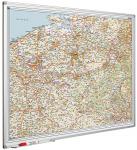 Landkaart Belgie en Lux wegenkaart op whiteboard gedrukt 110x130 cm