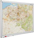 Landkaart van Belgie met postcodes op whiteboard gedrukt 100x130 cm