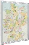 Landkaart van Duitsland met postcodes op whiteboard gedrukt 120x90 cm
