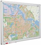 Landkaart stadskaart van Amsterdam op whiteboard gedrukt 90x120 cm 