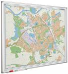Landkaart stadskaart van Den Bosch op whiteboard gedrukt 90x120 cm 