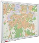 Landkaart stadskaart van Breda op whiteboard gedrukt 90x120 cm