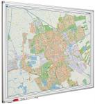 Landkaart stadskaart van Groningen op whiteboard gedrukt 90x120 cm 