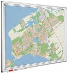 Landkaart stadskaart van Almere op whiteboard gedrukt 90x120 cm