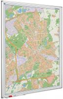 Landkaart stadskaart van Eindhoven op whiteboard gedrukt 90x120 cm
