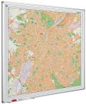 Landkaart van Brussel  op whiteboard gedrukt 110x110 cm