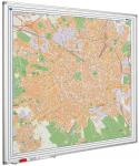 Landkaart van Milaan op whiteboard gedrukt 110x110 cm
