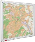 Landkaart van Stuttgart op whiteboard gedrukt 110x110 cm