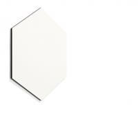Whiteboard frameless zeshoek 60cm zwarte rand