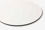 Whiteboard frameless rond 118cm zwarte rand