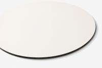 Whiteboard frameless rond 98cm zwarte rand