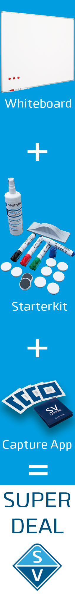 Whiteboard set met capture kit en accessoires Capture banner